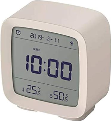 FMHCTA Bluetooth Wekker Temperatuur Vochtigheid Display Lcd-scherm Instelbaar Nachtlampje Smart Home (Kleur: C) (C)