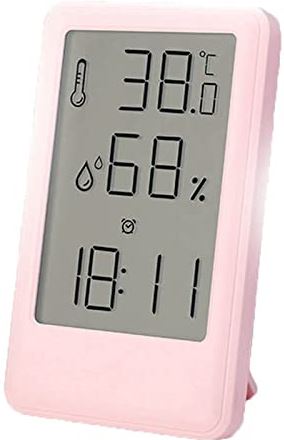 FMHCTA Digitale wekker, multifunctioneel alarm Eenvoudige bediening LED-display op volledig scherm Elektronische klok (wit) (roze) (roze)