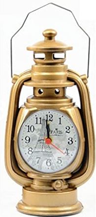 VCFDZCFD Vintage Wekker Retro Olielamp Wekker Horloge Tafel Kerosine Licht Klok Woonkamer Decor Artikelen Office Craft Ornament (Kleur: C, Maat: One Size) (B One Size)