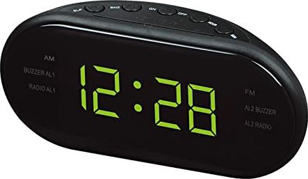 FMHCTA Klok Elektronische Desktop Wekker Digitale Horloge Radio Thuis Kantoorbenodigdheden Digitale Klok (Geel)