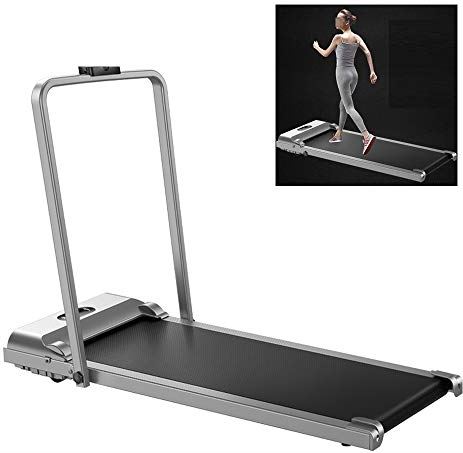 DRGKJFGDNJTRDD Cardio Treadmill with Armrests and LCD Screen, Lightweight and Portable Running Machine, Gym Home Fitness Equipment