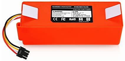 QZEP Robotische stofzuiger vervangende batterij compatibel met Xiaomi Robot Roborock S50 S51 S55 Accessoire reserveonderdelen li-ion batterij 7800mah (Color : 6500mAh, Nominal Voltage : 14.4V)