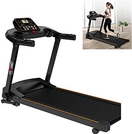 DRGKJFGDNJTRDD Lightweight Foldable Cardio Running Machine with LCD Screen, Portable and Speeds Fitness Treadmill, Gym Home Fitness Equipment