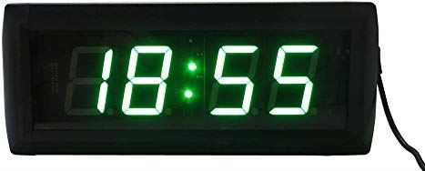 Lwieui Aftelklok LED digitale interval workout timer aftellen stopwatch met afstandsbediening voor keuken grote digitale aftellende klok (kleur: zwart, maat: 34 x 10 x 4 cm)