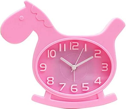 FMHCTA Wekker Kinderwekker, kinderslaaptrainerklok, beltonen, slaaptimer met digitale thermometer (kleur: roze) (roze)