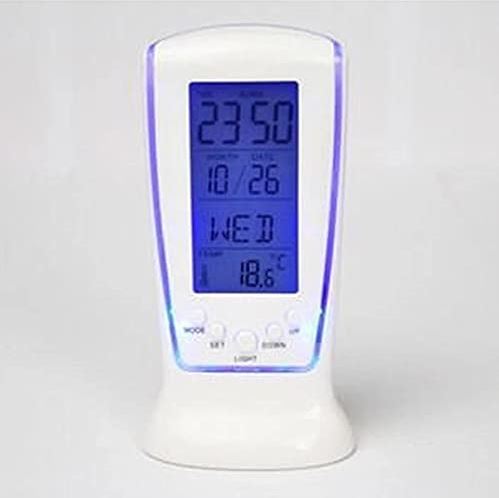 FMHCTA Wekker Elektronica Digitale Tafelklok Kalender Temperatuur LED Klok Achtergrondverlichting Thermometer Wandklok