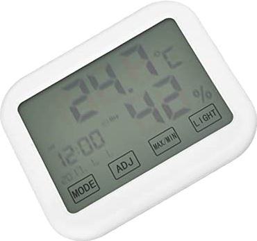 AMONIDA Digitale thermometer, °C / °F schakelbaar display Temperatuur- en vochtigheidsrecorder Smart touch alarmfunctie