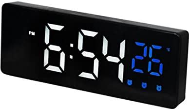 VCFDZCFD LED Digitale Wekker Snooze Temperatuur Datumweergave USB Desktop Strip Spiegel LED Klokken voor Woonkamer Decoratie (Kleur: C) (B)