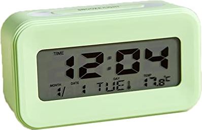 FMHCTA Digitale wekker, multifunctioneel alarm Eenvoudige bediening LED-display op volledig scherm Elektronische klok (groen) (blauw) (groen)