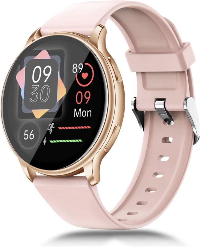 Stano Stano® Smartwatch Dames - 2022 model met belfunctie - IOS en Android - Rosé Goud 44mm