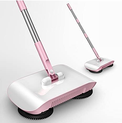 EODUDO-S voor vloerreiniging Smart Broom Robot Vacuum Cleaner Floor Thuis Keuken Sweeper MOP Swing Machine Handvat Huishoudelijke Mop Robotic Cleaner (Color : Pink within 3 pads)