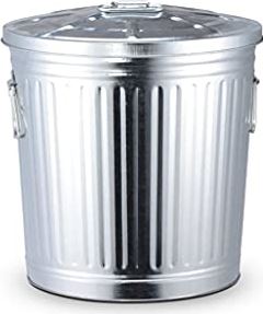 Bezighouden Inspireren riem HSAN Prullenbak kan cilindrisch ijzeren vuilnisbak buiten sanitaire  voorziening vuilnisbak Grote vochtbestendige opbergbak met deksel Grote  capaciteit (Color : Silver) | Prijzen vergelijken | Kieskeurig.nl