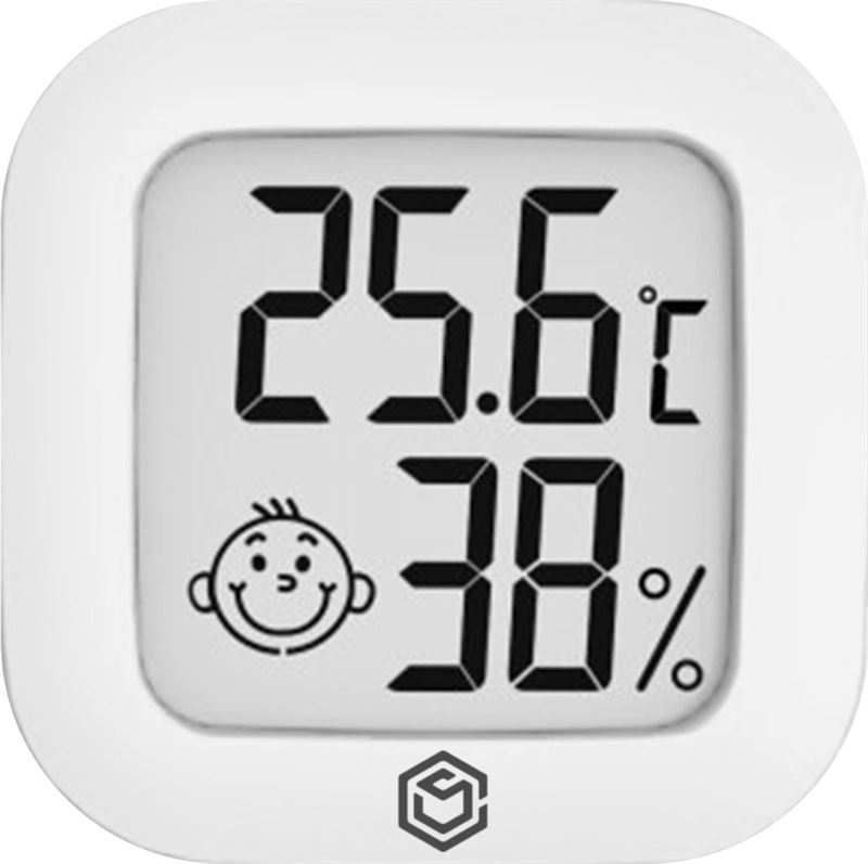 Ease electronicz Hygrometer - Weerstation - Luchtvochtigheidsmeter - Thermometer Voor Binnen - Incl. Batterij en plakstrip