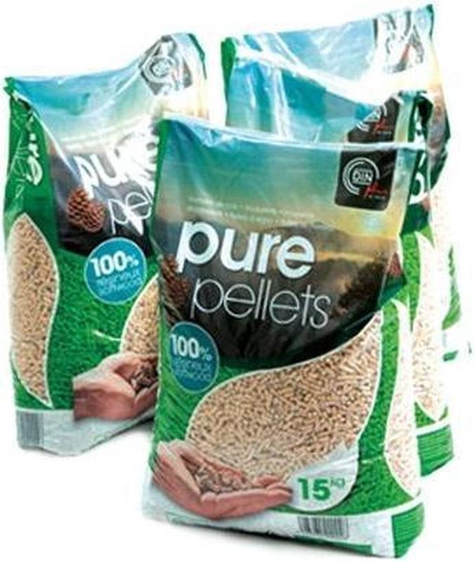 Pure pellets Houtpellets - Ideaal Voor Pelletkachel -100% Natuurlijk - Weinig As - 15 KG
