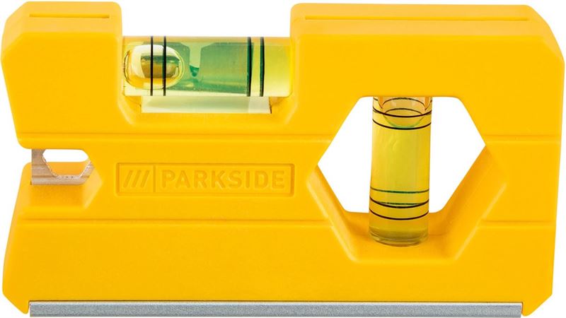Parkside Performance Parkside - Mini spirit level - mini waterpas - horizontale en verticale uitlijning - magnetische strip - geel