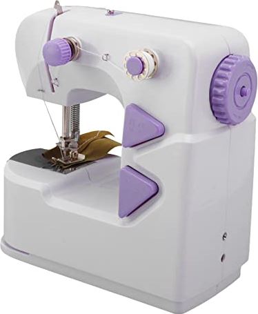 CHDE Draagbare naaimachine, veiligheidsafdekking Mini-naaimachine Roestvrij staal voor huishouden EU-stekker