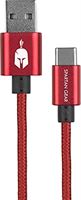 Spartan Gear - Double Sided USB Cable (Type C) (length: 2m - Compatible with Playstation 5, Xbox Series X/S, tablet, mobile) (colour: Red)