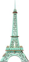 De Bouwplaats Bouwpakket 3D Puzzel Eiffeltoren van hout- groen