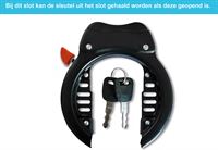 discountershop Universeel Fietsslot Ringslot - Gehard staal - Premium Universeel Ringslot Fietsslot Inclusief 2 Sleutels - Zwart - Gehard Staal - Anti-diefstal - Beugelslot - Fietssloten -