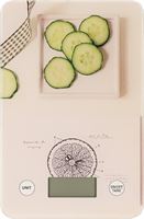 Trendo Digitale keukenweegschaal met komkommer druk RVS - 23 x 15 cm - Elektrisch