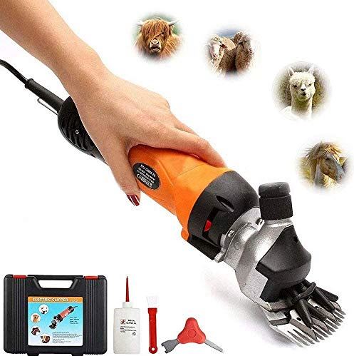 QHYTL Professional Sheep Hair Trimmer Electric Sheep Shears 690W Goats Llama Clipper Pet Grooming Shearing Shaver Trimmer Dog Haircut Machine 6 Speed for Sheep Dogs Animal Livestock with Thick Coats Fur H