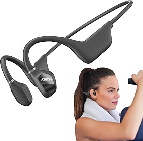 Jimtuze Fitness draadloze sportheadset - Comfortabele Ear-koptelefoon,Comfortabele ende oortelefoons met luchtbeengeleiding