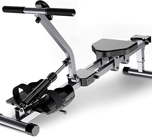 DJGA-JDFH Roeimachine voor thuisgebruik Opvouwbaar, Home Gym Roeimachine, Ndoor Gewichtsverlies en spieropbouwende buiktraining Fitnessapparatuur, 100kg/220lbs (142 * 48 * 30cm)