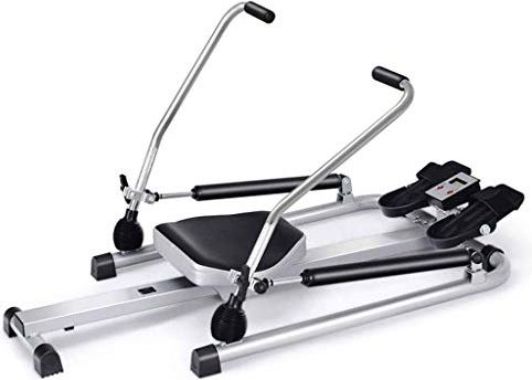 DJGA-JDFH Opvouwbare roeimachines Fitness Home Gym Roeimachine Roeier met verstelbare dubbele hydraulische weerstand, LCD-fitnessmonitor, multifunctionele indoor roeitrainingsapparatuur