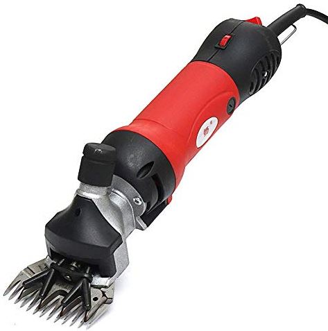 QHYTL Portable Professional Heavy Duty Electric Sheep Shearing Machine Clippers,500W & 6 Speeds Adjustable Sheep Shears Grooming Supplies for Shaving Fur Wool in Livestock,Red