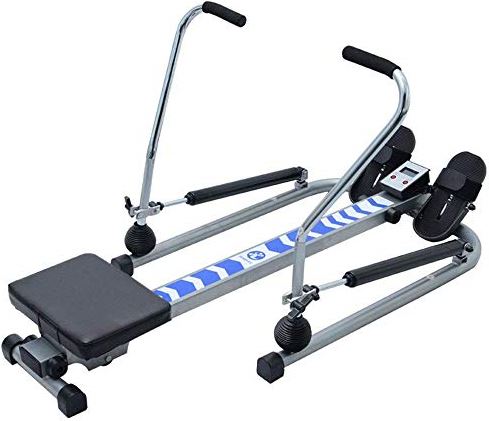 DJGA-JDFH Opvouwbare roeimachines Opvouwbare zitbank Fitness Waterbestendigheid Hydraulische roeimachine Aërobe buikspiertraining Vormgeven van indoor fitnessapparatuur Huishoudelijk klein roeien (grijs 126x58