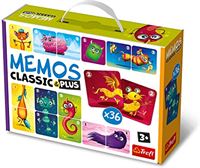 Trefl - Memos Classic & Plus, Schattige Monsters - Educatief Memoryspel Voor Kleuters, Paren En Driedubbele Afbeeldingen Vinden, Verschillende Spelmogelijkheden, Memoryspel Voor Kinderen Vanaf 3 Jaar