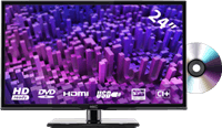 HKC 24C2NBD 24i HD LED tv met DVD speler Triple Tuner