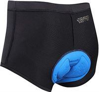 Screst Heren Fietsonderbroek, 3D Gewatteerde Anti-Slip Ademend & Adsorbent Fietsbroek Zwart XL