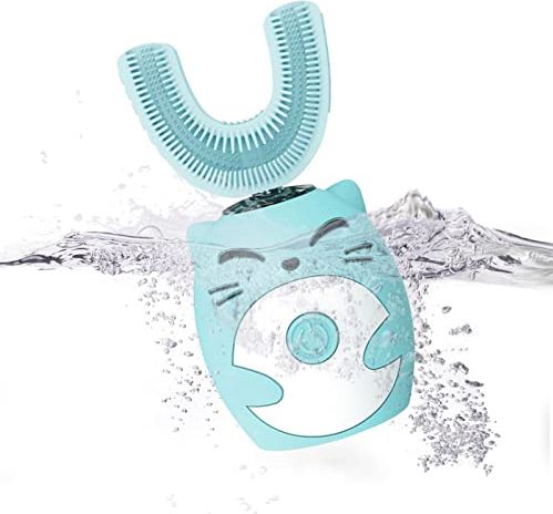 Juzinqu 4 Pcs Ultrasone elektrische tandenborstel voor kinderen - Ultrasone U-vormige elektrische tandenborstel voor kinderen | Smart Ultrasone 360 ??Graden Tanden Whitening Tandenborstel voor 2+ Jaar