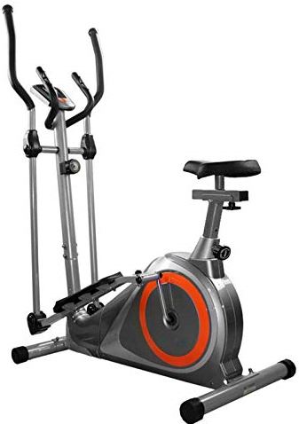 FMOPQ Exercise Bike Magnetic Elliptical Machines for Home Use with Impact Elliptical Cross Trainer Equipment Pulse Tension Display