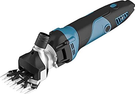 QHYTL Livestock Electric Clipper,1300W wool shears 6 speed adjustable electric clippers to shave wool US/(electric wool shears) (9 Tooth Curved Blade)