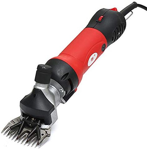QHYTL Professional Heavy Duty Electric Sheep Shearing Machine Clippers,500W & 6 Speeds Adjustable Sheep Shears Grooming Supplies for Shaving Fur Wool in Livestock,UK Plug and Free Suitcase,Red