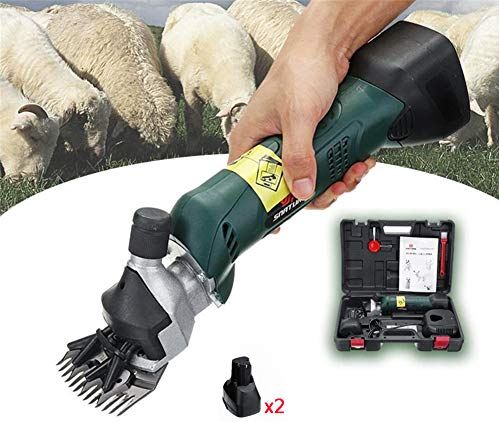 QHYTL Professional Cordless Electric Sheep Shearing Machine Clippers,200W & 4000mah Battery Sheep Shears Grooming Supplies for Shaving Fur Wool in Livestock,Backup Battery (Optional) and Free Suitcase,2