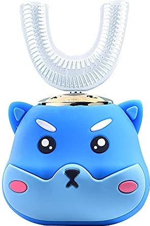 KAPOHU Children's Toothbrush Sonic Elektrische Tandenborstel 360 ° Volle pakket Diepe Reiniging U-vormige Kid Elektrische Tandenborstel (Grootte: 6-12 jaar Oude Kleur: A)