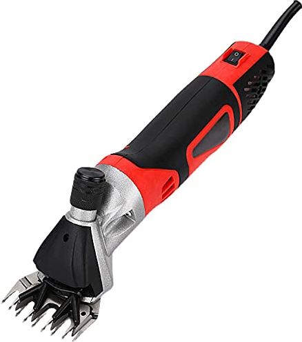QHYTL Livestock Electric Clipper,1200W wool shears 6 speed adjustable electric clippers to shave wool US/(electric wool shears) (13 Straight Tooth Blade)