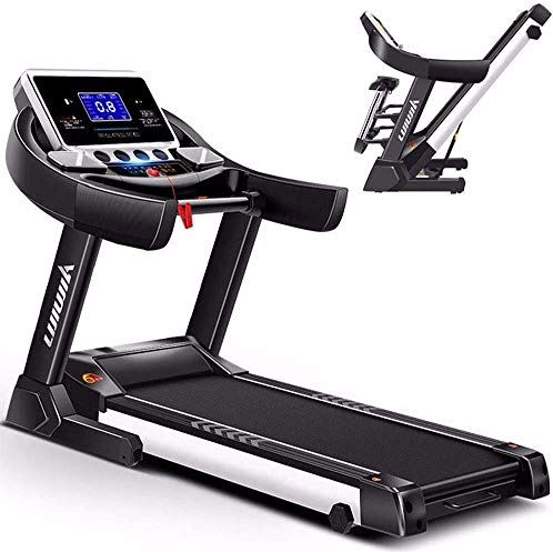FMOPQ Treadmills Cardio Training Electric Folding Treadmill Auto Incline Running Machine 0.8-14km/h 6 Grades of Slope Adjustment Electric Walking Machine 4HP Motor for Home Gym Workout Fitness