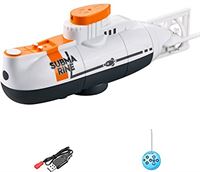 QiKun-Home Mini RC Onderzeeër 6 Kanaals Afstandsbediening Boot Schip Waterdichte Duiken Speelgoed Simulatie Model Gift Voor Kids wit