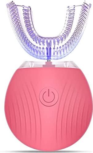MORAIG U-vormige automatische elektrische tandenborstel Tandenreiniger Volwassen siliconen tandenborstel met blauw licht Tandenreiniger Oral Care tool (Kleur: Wit)
