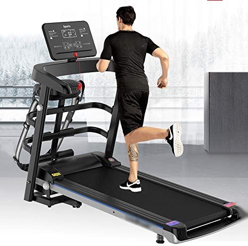 FMOPQ Treadmill Small Folding Home Fitness Equipment 56cm Super Wide Treadmill EVA High-Density Shock-Absorbing Soft Running Board 13868124cm