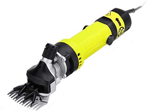 QHYTL Professional Heavy Duty Electric Sheep Shearing Machine Clippers,690W & 6 Speeds Adjustable Sheep Shears Grooming Supplies for Shaving Fur Wool in Livestock,UK Plug and Free Suitcase,Yellow
