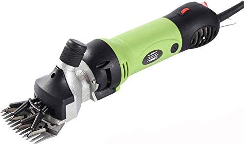 QHYTL Livestock Electric Shears,Professional Heavy Duty Electric Sheep Shearing Machine Clippers,500W & 6 Speeds Adjustable Sheep Shears Grooming Supplies for Shaving Fur Wool in Livestock (Green)
