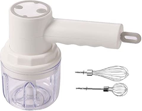 Junguluy Elektrische Handmixer, USB Oplaadbare Staafmixer voor Babyvoeding, Elektrische Garde Handmixer voor Eierklopper, Wit