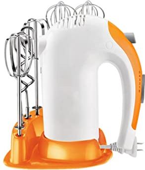 FMOPQ Hand Mixer Electric 5-Speed Hand Mixer with Turbo Kitchen Hand Held Mixer with Box 6 Stainless Steel Accessories for Egg Cake Cream Dough