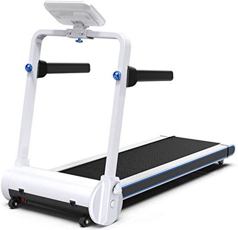 FMOPQ Folding Treadmill Electric Motorized Power Walking Jogging Running Exercise Fitness Machine Trainer Equipment for Home Gym Office Space Saver Easy Assembly