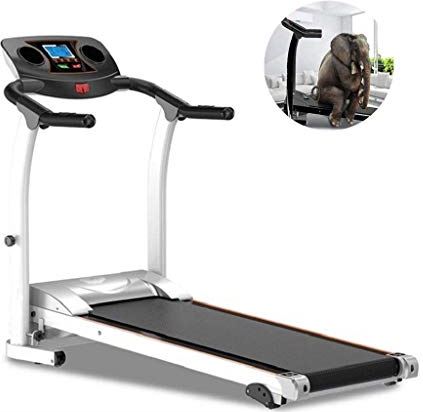 FMOPQ Folding Treadmill Electric Motorized Power Fitness Running Machine with LED Display Perfect for Home Use